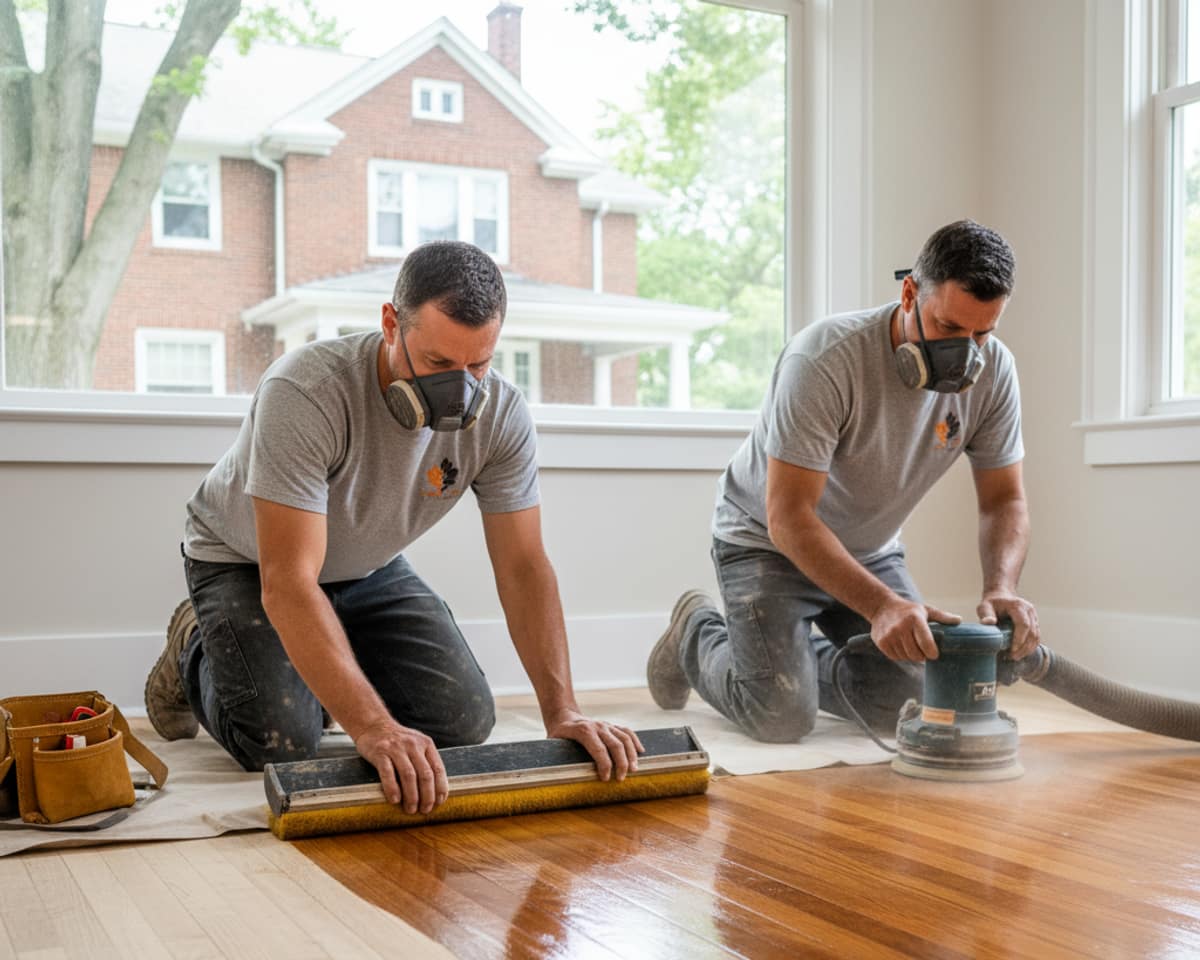 Staten Island home interior with freshly maintained hardwood floors