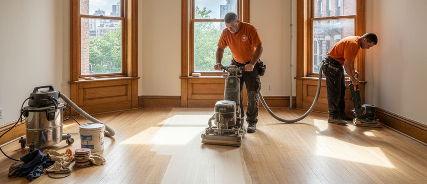Expert floor maintenance for hardwood floors in a Bronx home